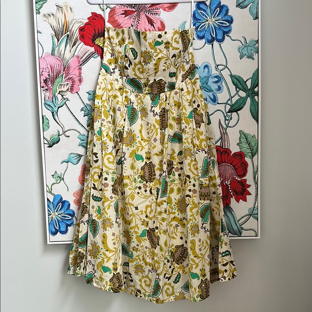French Connection vintage early 2000s floral strapless dress